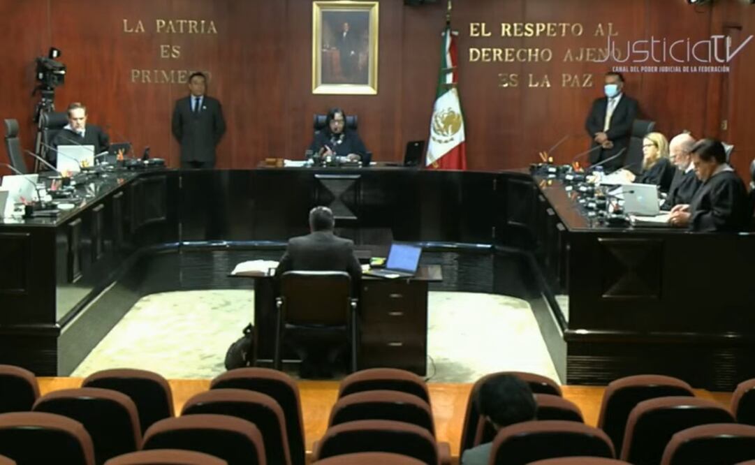 Ministros de la Corte sesiona en sede alterna, al sur de CDMX. Foto: Captura de pantalla