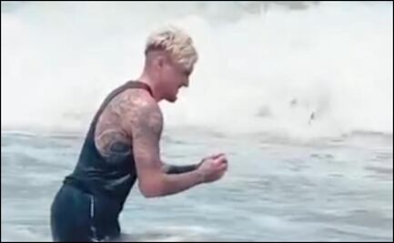 Nico Castillo presume rehabilitación en la playa