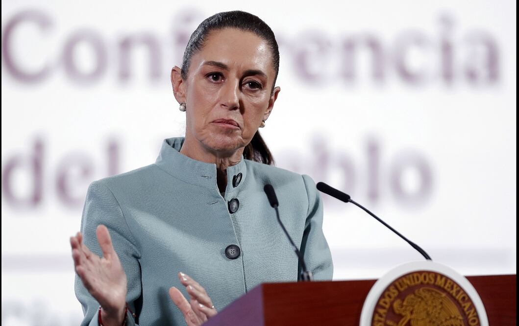 Claudia Sheinbaum en su conferencia matutina del 18 de febrero de 2025. Foto: EFE