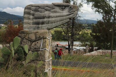 Las cabezas de águila de la Ruta de Hidalgo