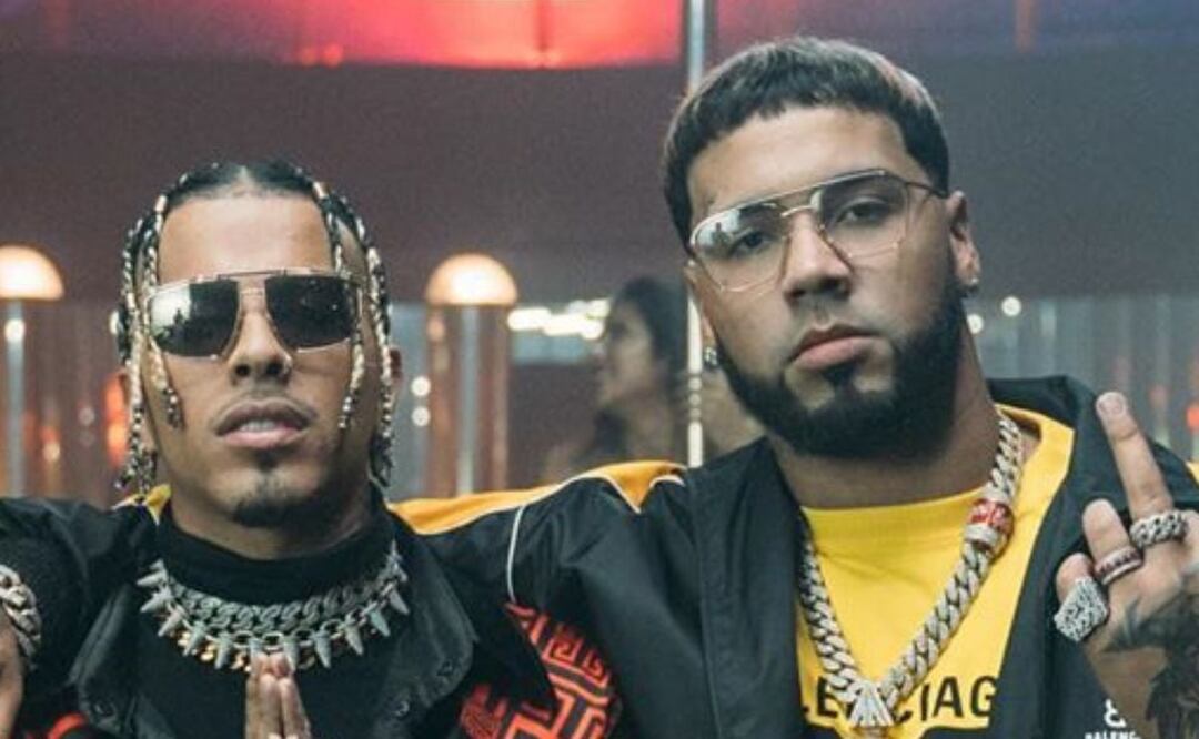 Rauw Alejandro y Anuel AA. Foto: Twitter @legendanuel