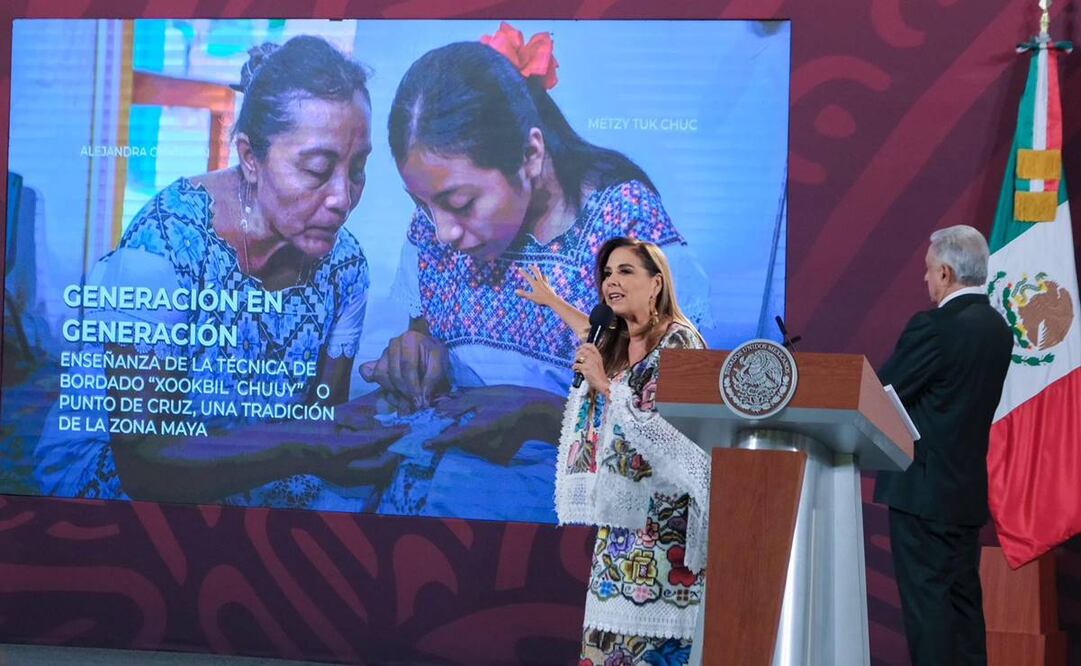 Mara Lezama, gobernadora de Quintana Roo, participó en la mañanera del presidente López Obrador / Foto: Especial