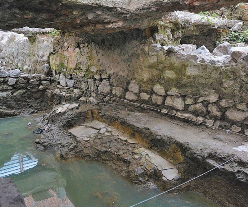 El hallazgo del temazcal se registró en el número 24 de la calle Talavera, cerca de La Merced. Foto: CORTESÍA INAH