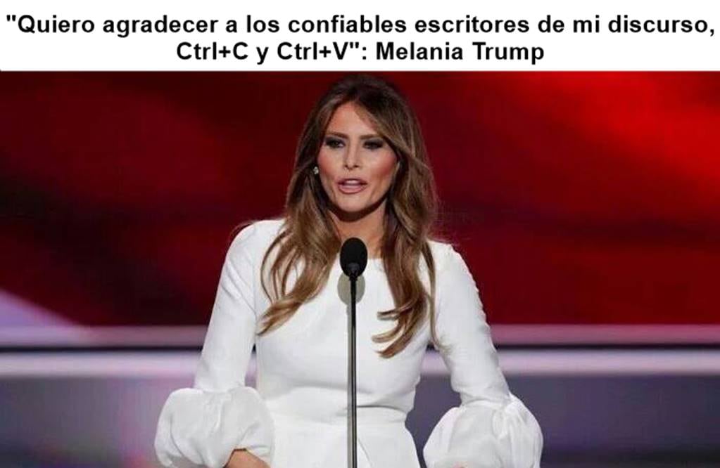 Galería. Los memes del presunto plagio de Melania Trump