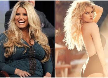 Jessica Simpson presume figura en traje de baño