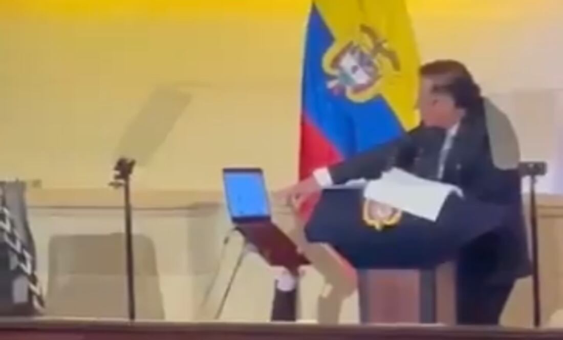 Petro durante una conferencia. (22/07/25) Foto: Captura de video