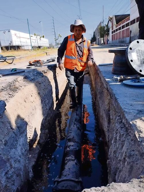 La construcción de la Línea Morada forma parte de la primera fase del plan hídrico de Toluca, para asegurar el recurso 10 o 15 años. Foto: Especial