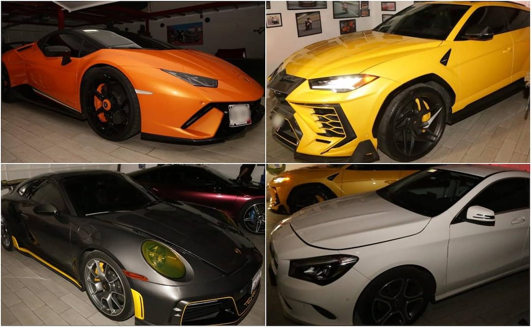 Autos de lujo con reporte de robo. Foto: Especial.