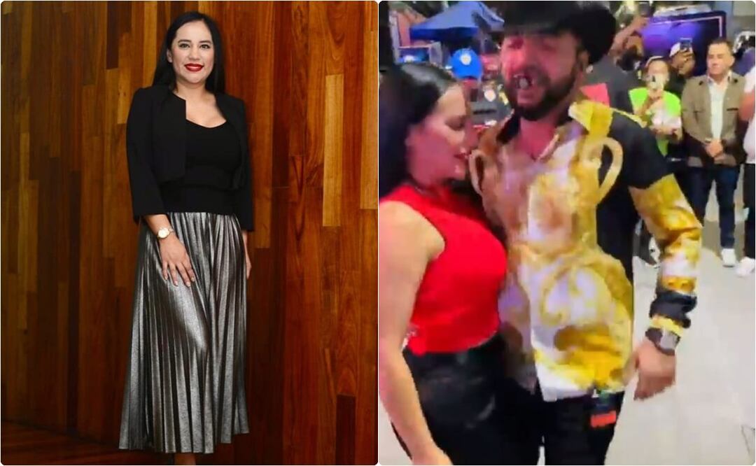 La alcaldesa de Cuauhtémoc, Sandra Cuevas, fue captadado bailando en Garibaldi al ritmo de banda. / Foto: Instagram y captura de video.