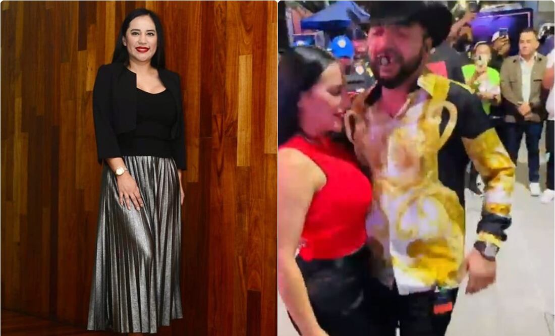 La alcaldesa de Cuauhtémoc, Sandra Cuevas, fue captadado bailando en Garibaldi al ritmo de banda. / Foto: Instagram y captura de video.