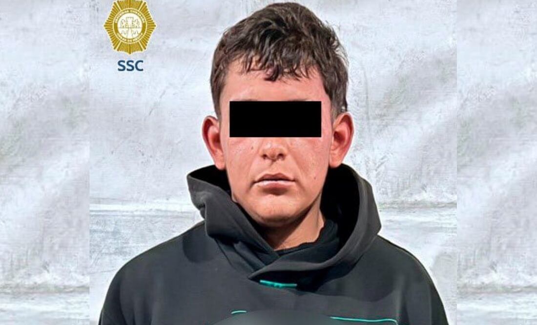 Detienen a joven por exigir dinero a dos ciudadanos bajo amenazas de causarles daño, en la colonia Agrícola Oriental, alcaldía Iztacalco (28/05/2025). Foto: Especial