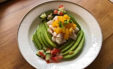 Ceviche de pescado con mango