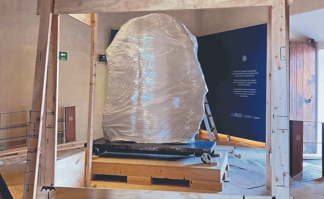 Monumento 9 de Chalcatzingo, un día antes de su traslado a Jaltenco. Foto: de CENTRO INAH MORELOS