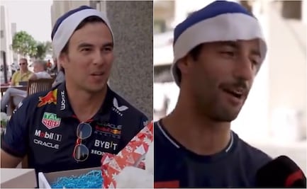 VIDEO: Checo Pérez y su épico regalo de navidad a Daniel Ricciardo