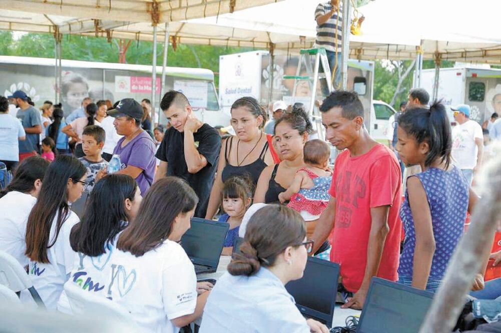 En Matamoros se instalaron módulos y personal médico para brindar consulta general, nutricional y dental, entre otros servicios. Foto: ESPECIAL