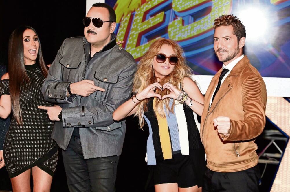 Cynthia Urías, Aguilar, Rubio y Bisbal, en la presentación del programa (AGUSTÍN SALINAS. EL UNIVERSAL)