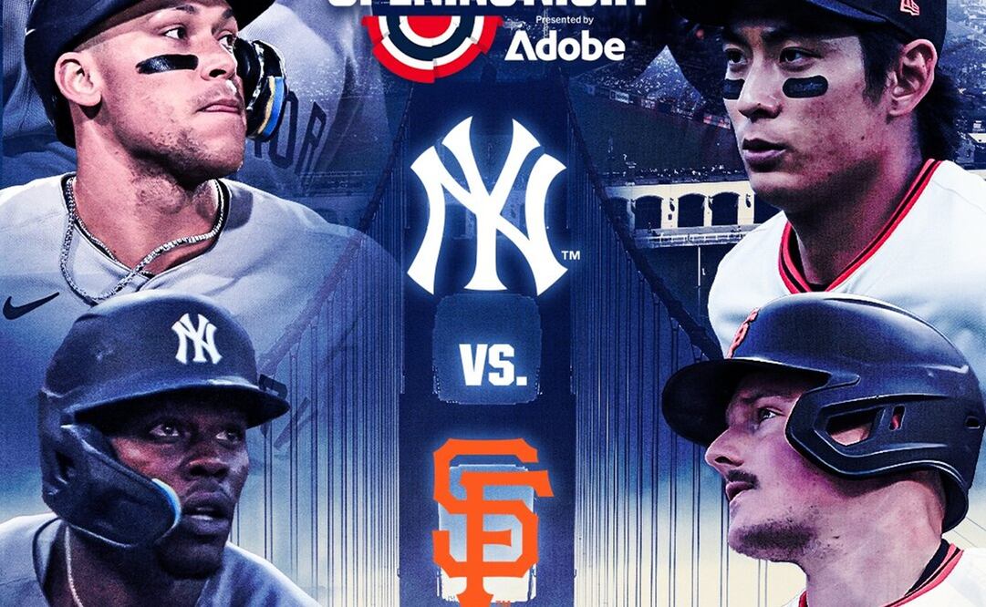Yankees vs Giants abre la temporada 2026 de las Grandes Ligas. FOTO: @MLB
