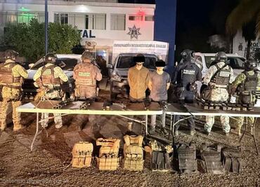 Capturan a 3 civiles armados en Sinaloa; portaban fusiles automáticos, una ametralladora y aditamentos de lanzagranadas