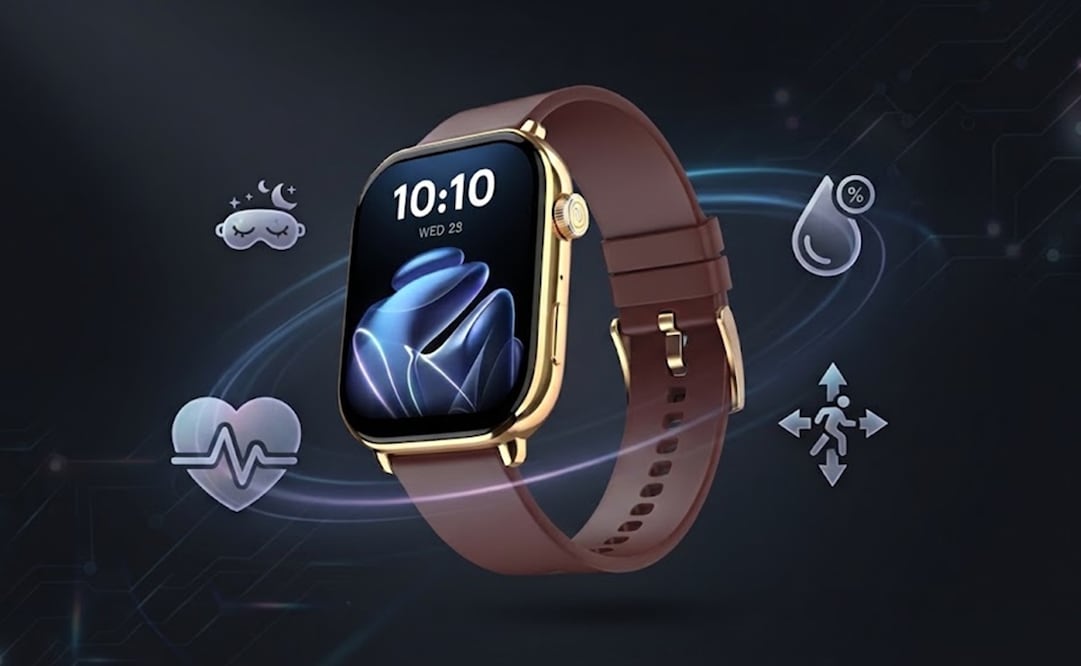 El smartwatch utiliza Bluetooth para conectarse con dispositivos compatibles, como smartphones, tablets y otros equipos. Foto: IA