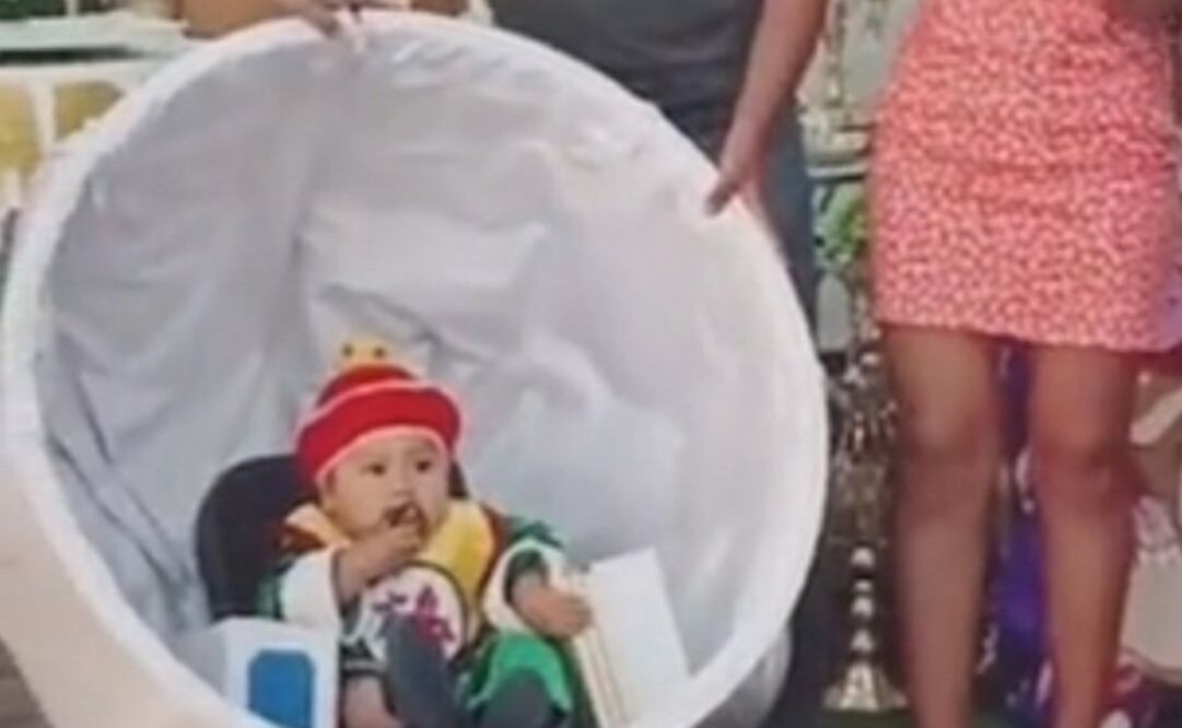 Este TikTok se hizo viral por la entrada triunfal de este pequeño disfrazado de Gohan. Foto: TikTok @rose.yayita