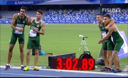 Mexicanos ganan medalla de oro en relevos 4x400 de la Universiada Mundial