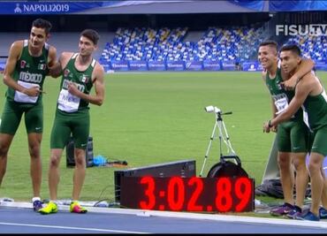 Mexicanos ganan medalla de oro en relevos 4x400 de la Universiada Mundial