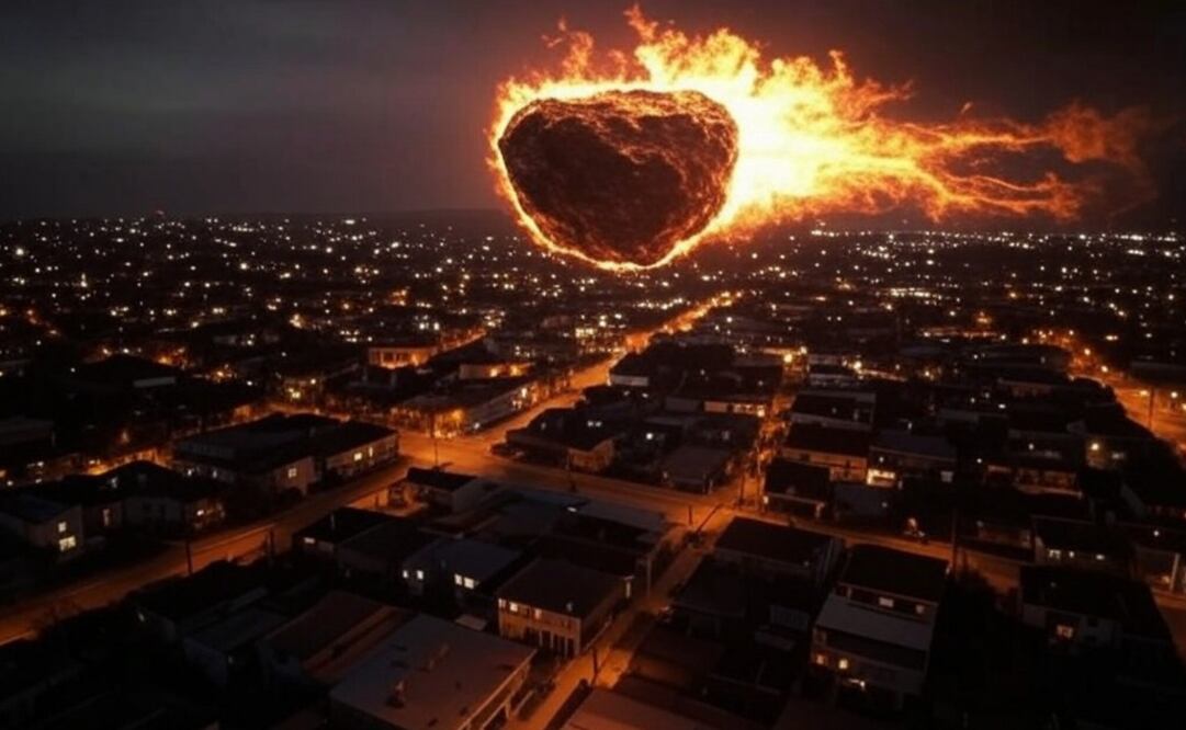 Asteroide 2024 YR4. Foto: Creada con IA