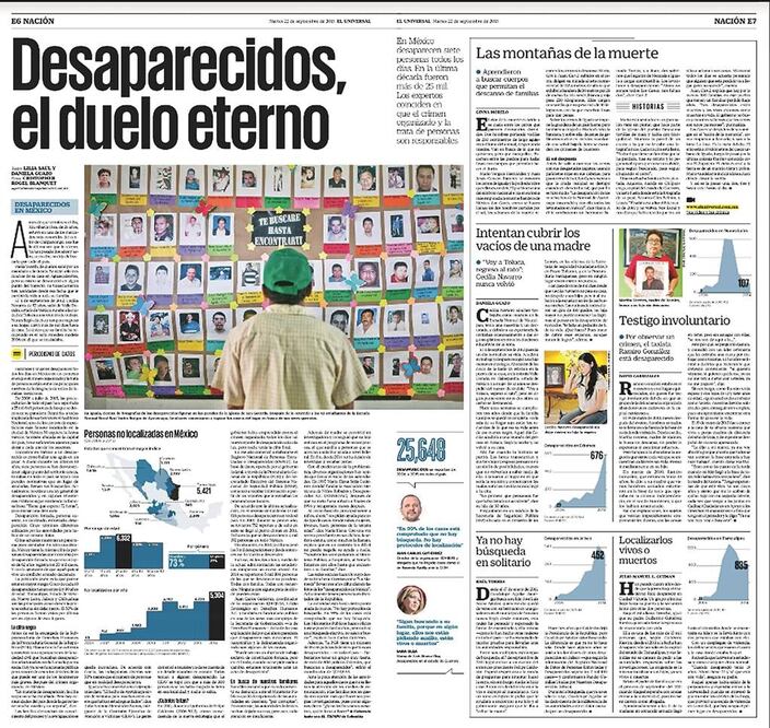 El reportaje sobre desaparecidos ganó en Cobertura Multimedia; la serie sobre El Chapo, mención de honor ()