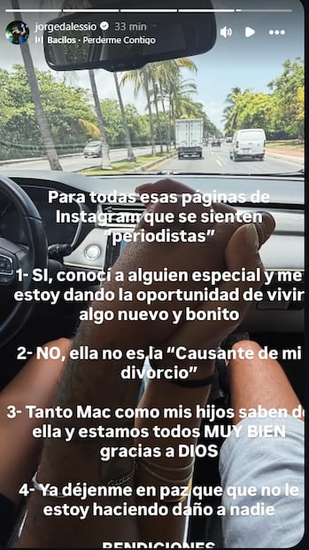 Jorge D'Alessio revela su situación romántica actual.
Instagram jorgedalessio