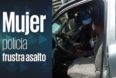 Mujer policía frustra asalto y detiene a dos