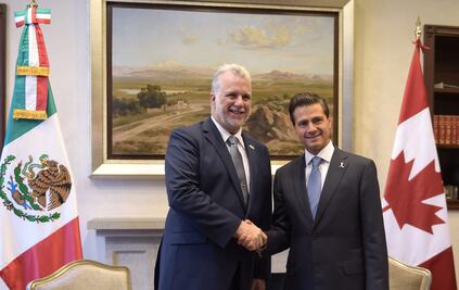 Peña Nieto se reúne con el primer ministro de Quebec 