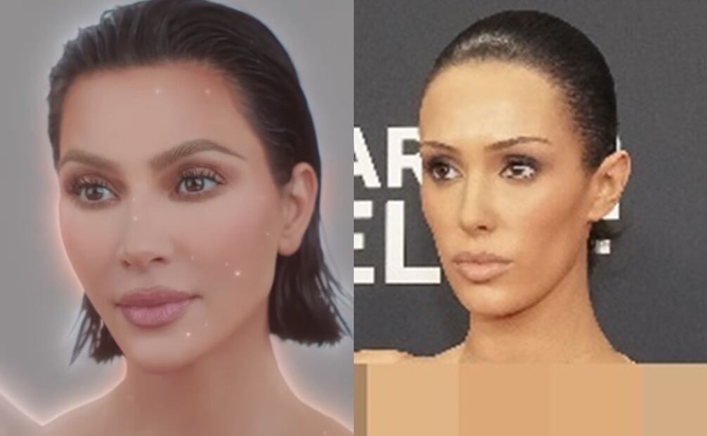 Kim Kardashian y Bianca Censori. Foto: Instagram oficial de Kim Kardashian/EFE/EPA.