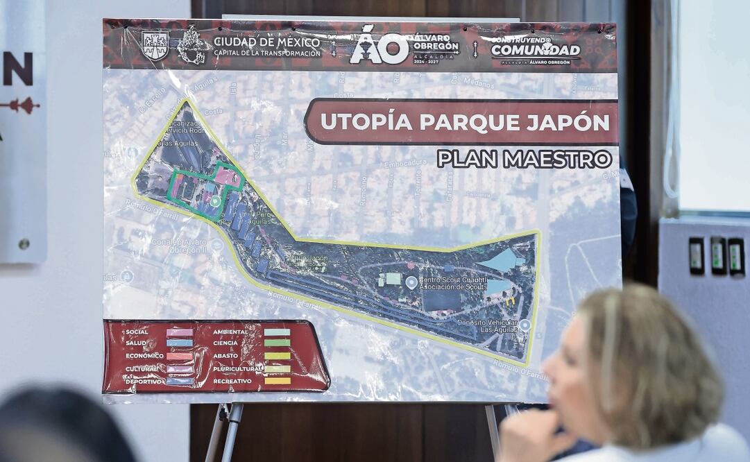 Un grupo de vecinos de Las Águilas rechaza que una Utopía se ubique en el Parque Japón. Foto. Fernanda Rojas / EL UNIVERSAL