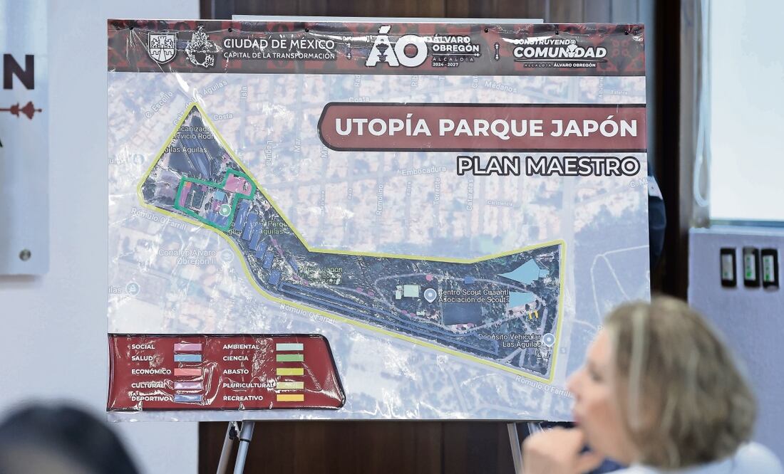 Un grupo de vecinos de Las Águilas rechaza que una Utopía se ubique en el Parque Japón. Foto. Fernanda Rojas / EL UNIVERSAL