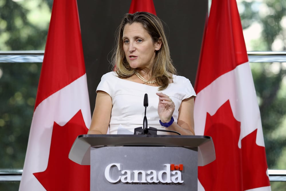 Chrystia Freeland, ministra de exterior canadiense. Foto: Reuters