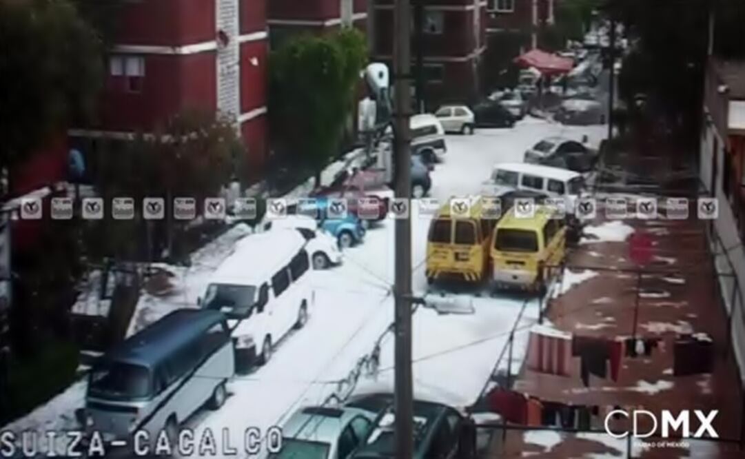 Hail was reported in the Miguel Hidalgo district. (Photo: Taken from @ciudad_segura)