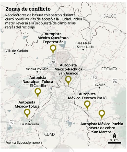 Caos en la CDMX por bloqueos de chatarreros