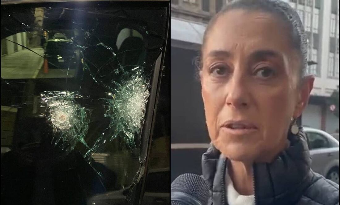 "Me salvó el blindaje de mi camioneta". Foto: Ciro Gómez Leyva y captura de Video.