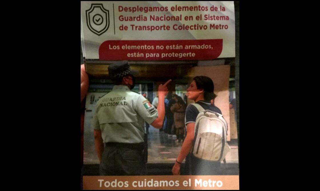 “Todos cuidamos al Metro”, señala el volante del Gobierno de la Ciudad de México. Foto: especial