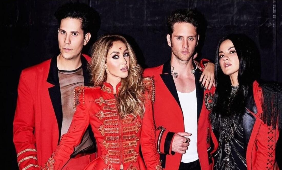 Con sólo cuatro integrantes la banda se subió a los escenarios Foto: Instagram