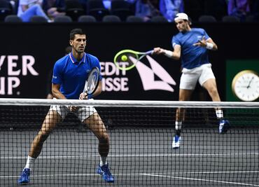 Novak Djokovic gana en dobles con Matteo Berrettini y el equipo Europa está cerca de llevarse la Laver Cup