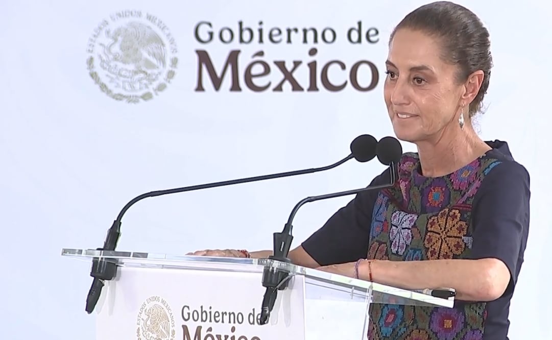 La presidenta de México, Claudia Sheinbaum, en Veracruz. Foto: Captura de pantalla X @Claudiashein
