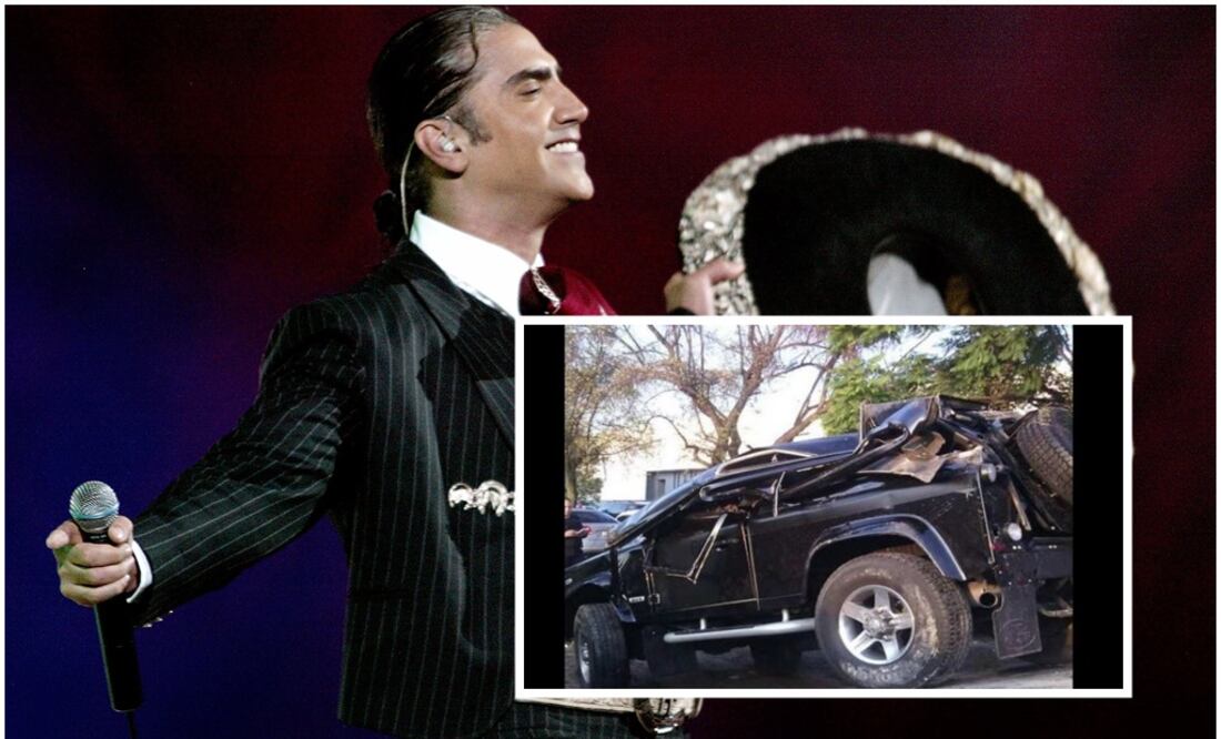 "El artista no quería preocupar a su público y las imágenes de la camioneta eran alarmantes" indica el comunicado. FOTOS: Especial