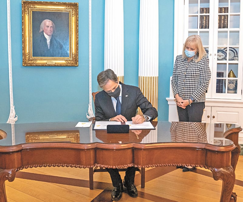 El secretario de Estado, Antony Blinken, agradeció ayer a sus colegas por el recibimiento en el puesto. Foto: TOMADA DE TWITTER