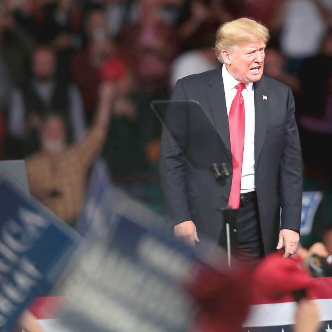 Amago. Donald Trump declaró el sábado que si Riad es responsable [de la desaparición] habrá “un castigo severo”. SCOTT OLSON. AFP