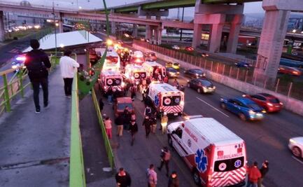 Suman 26 lesionados por choque entre dos unidades de Mexibús en Las Américas, Ecatepec
