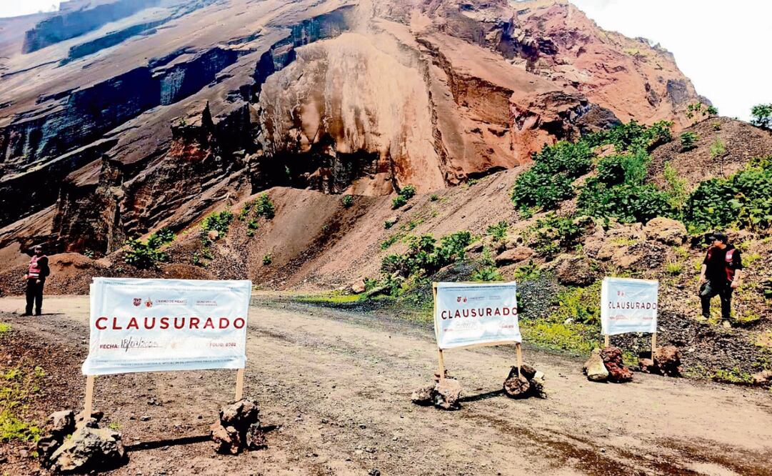 De la mina clausurada se extraía arena, tezontle y grava, detalló la Secretaría de Medio Ambiente capitalina. Foto: Especial