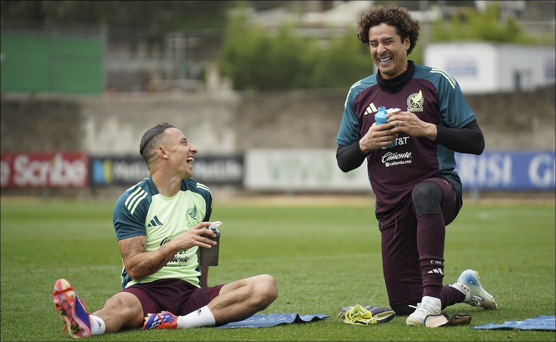 Andrés Guardado y Guillermo Ochoa, en la concentración de la Selección Mexicana. FOTO: Imago7