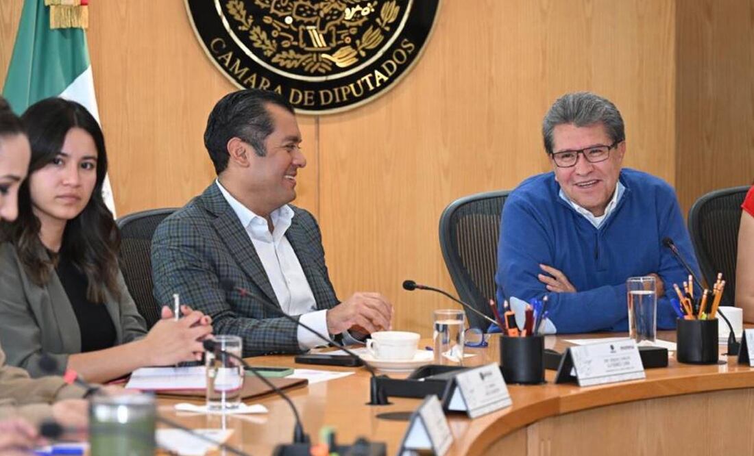 Ricardo Monreal, coordinador de Morena en la Cámara de Diputados durante sesión en la Jucopo este 4 de noviembre del 2024. Foto: Tomada de la cuenta de X de @RicardoMonrealA