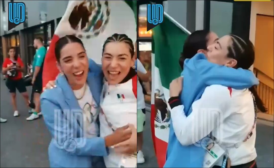 El emotivo abrazo entre las hermanas Gaxiola / Foto: Especiales